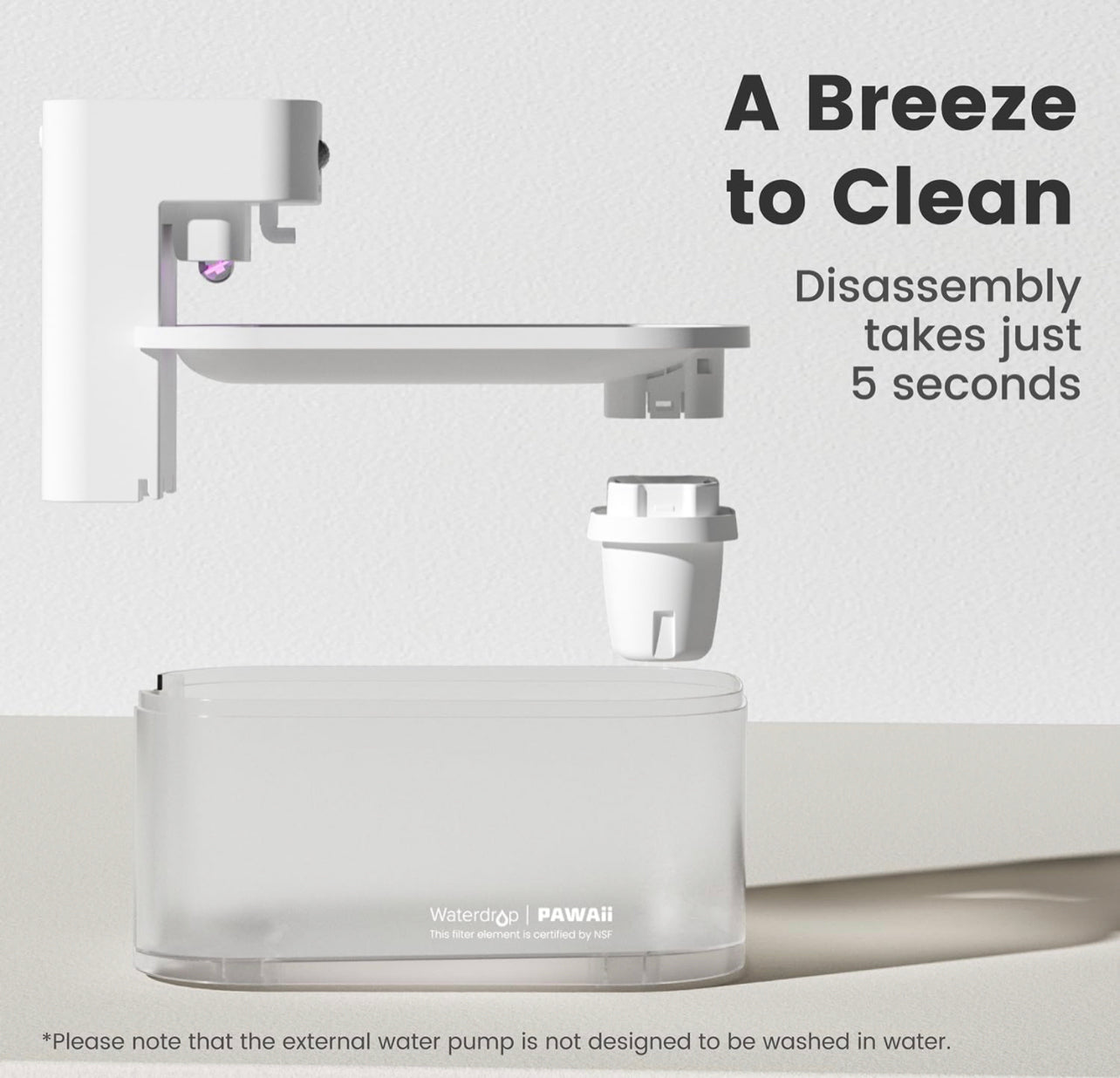 Wireless pet water fountain