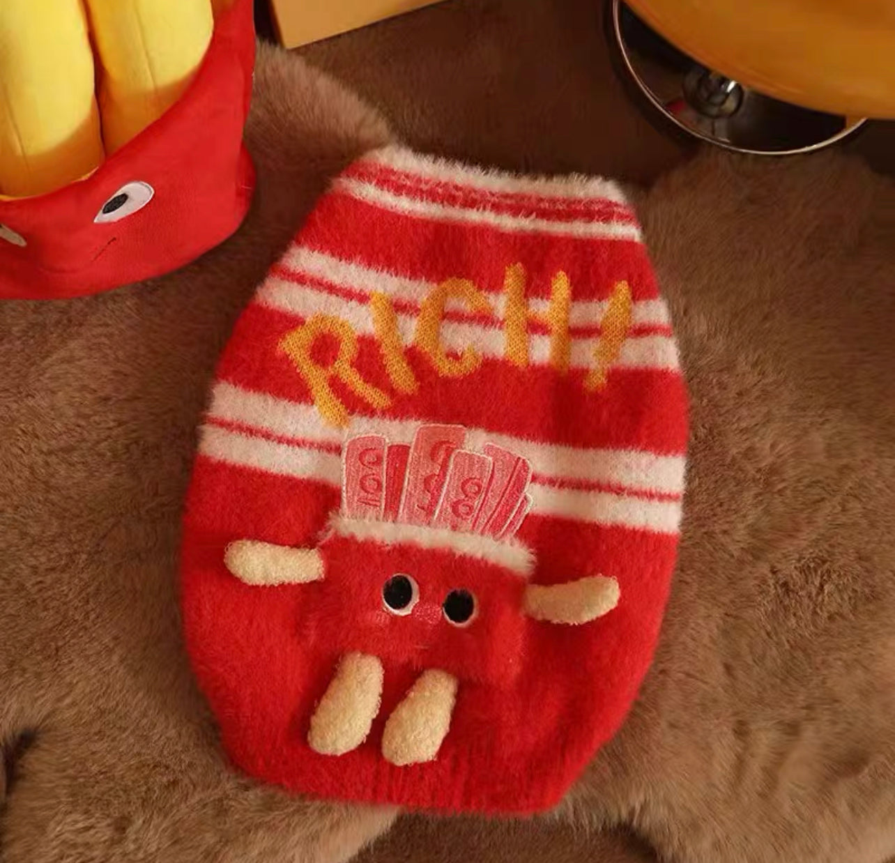 French fries pet sweater