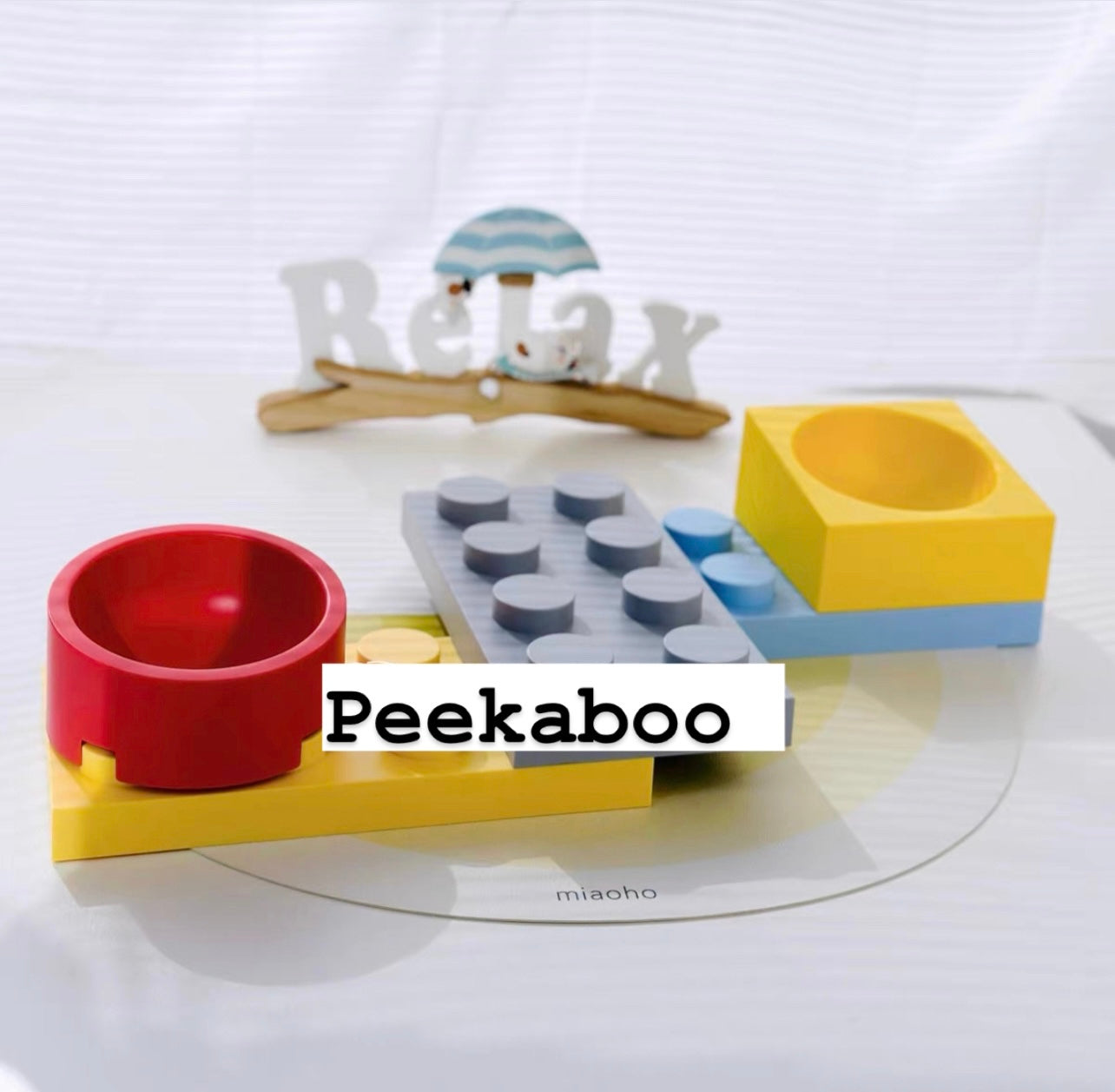 LEGO block pet bowl
