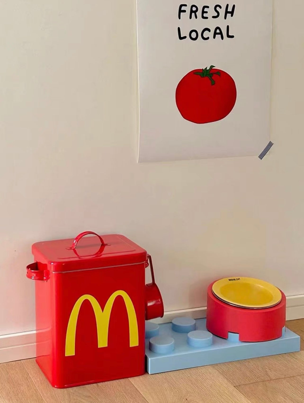LEGO block pet bowl