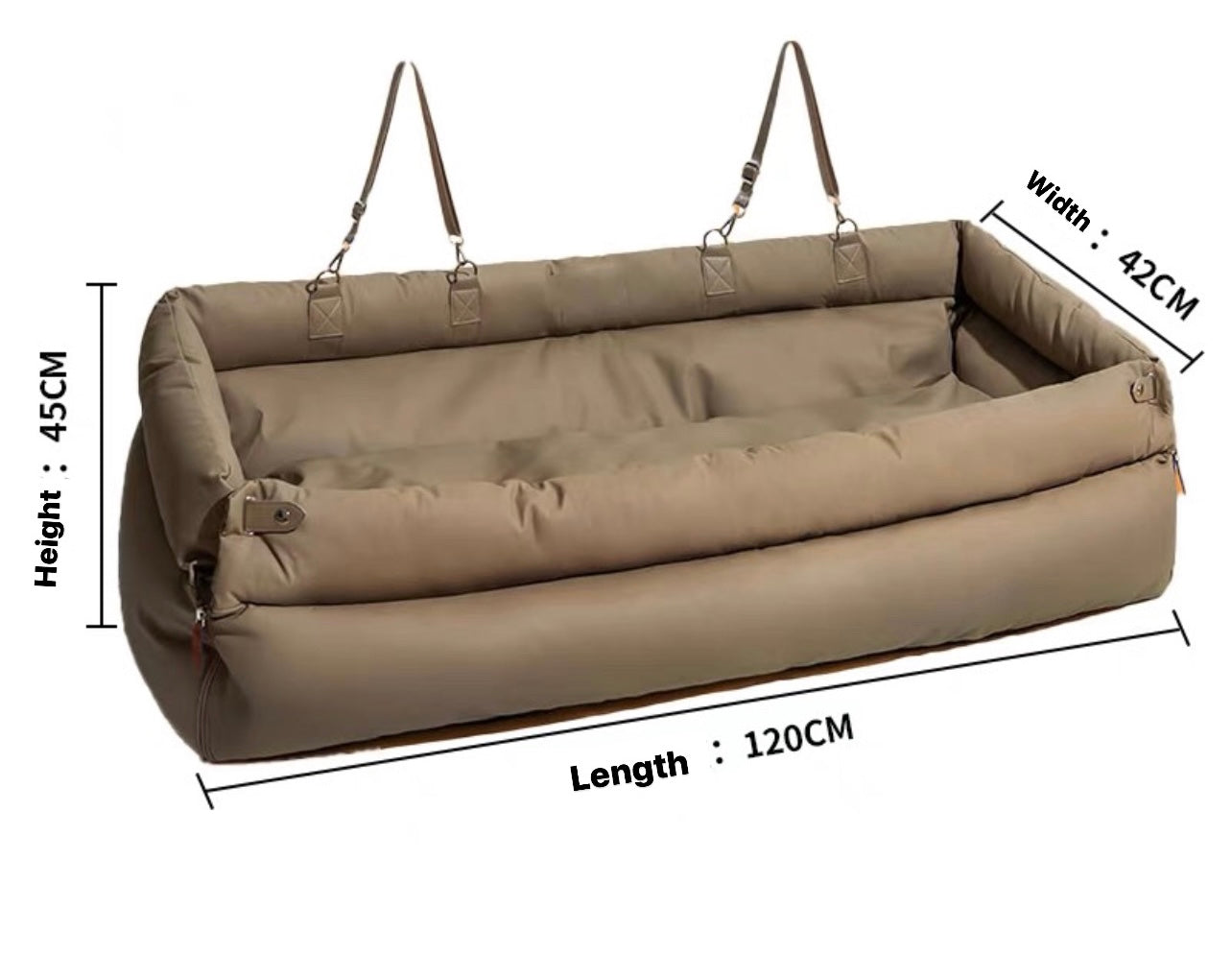 Pet car seat for back seat