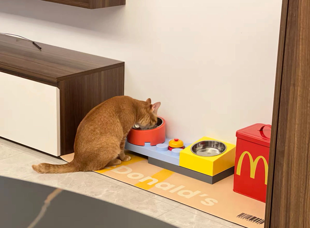 LEGO block pet bowl