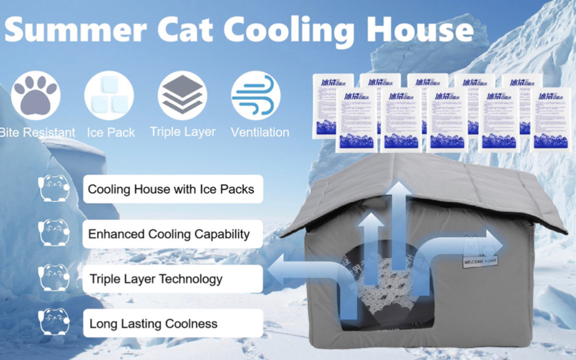 Pet cooling hut