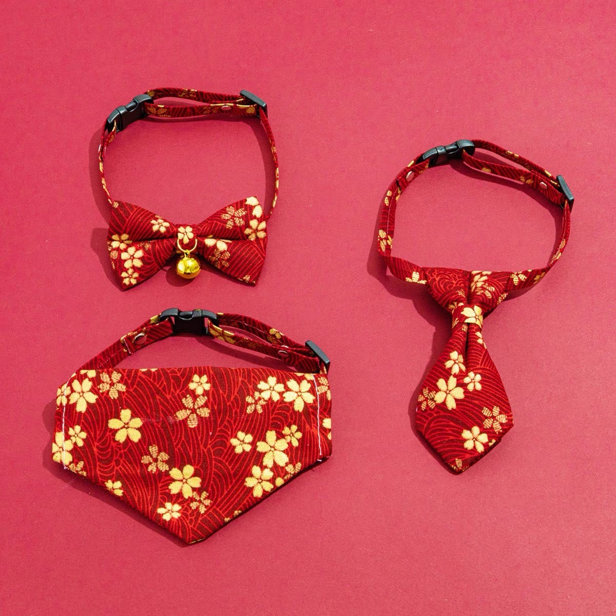Floral Festive Pet Collar Set