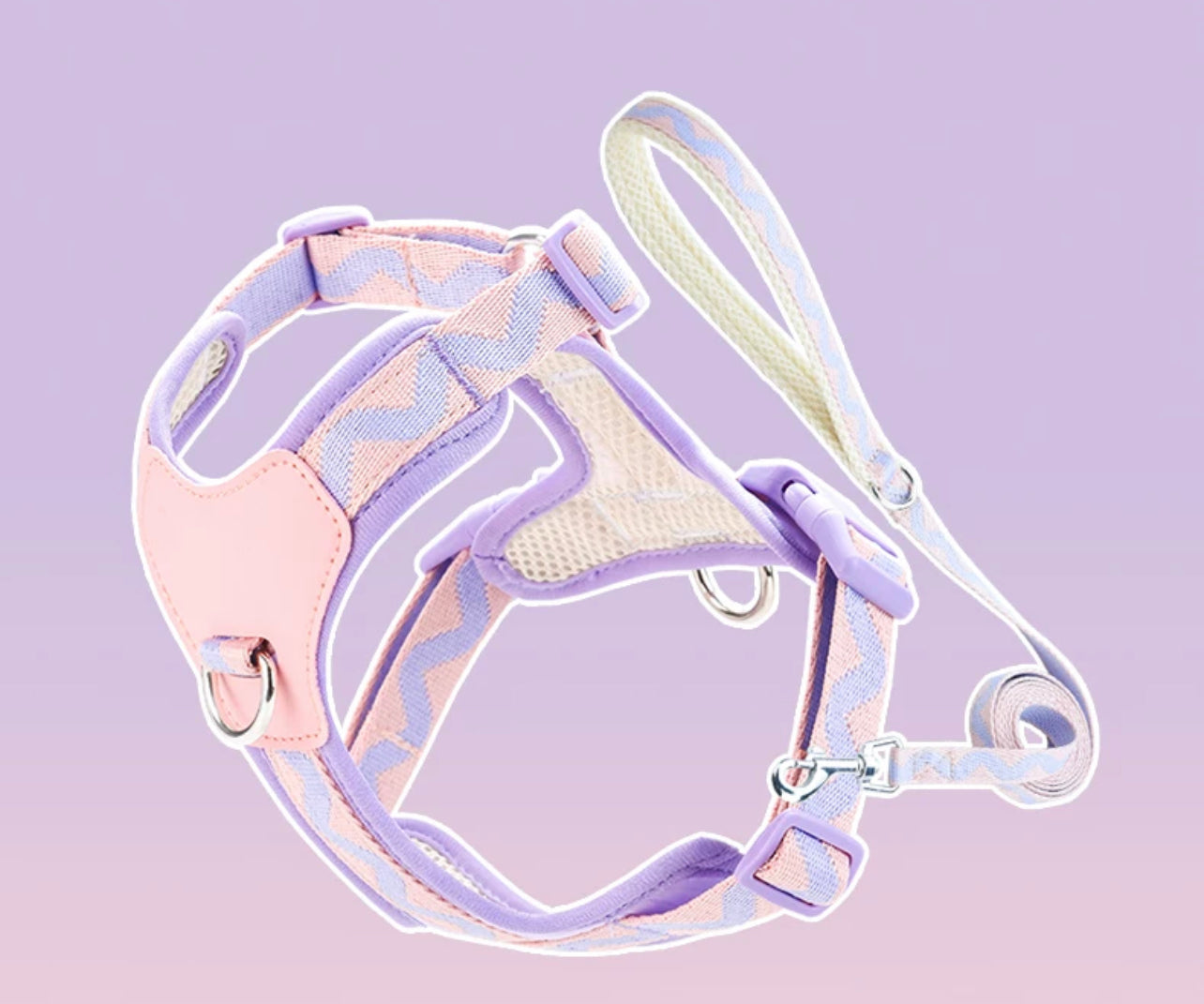 Macaron themed pet harness set