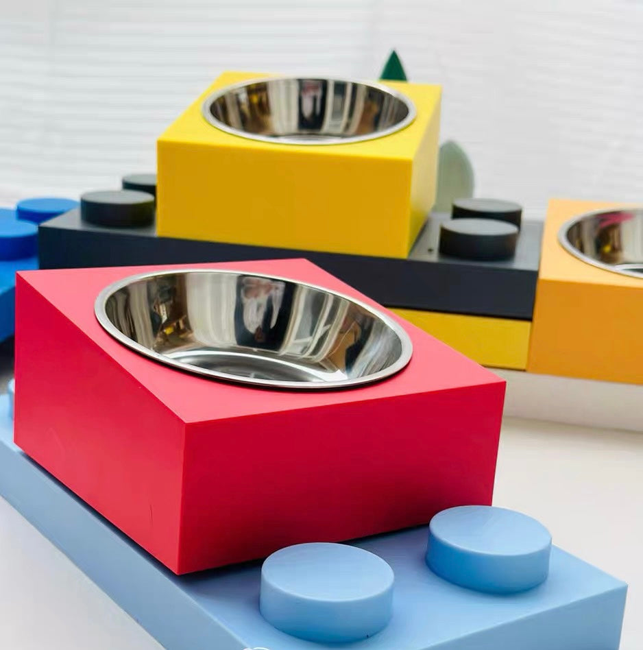 LEGO block pet bowl