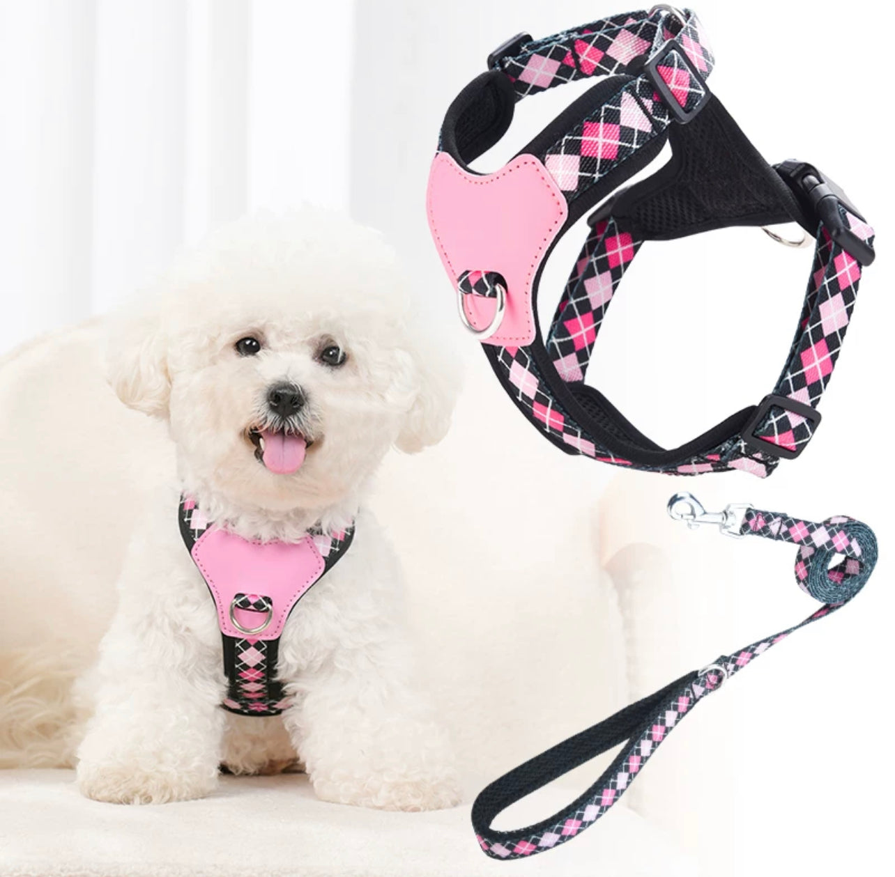 Macaron themed pet harness set