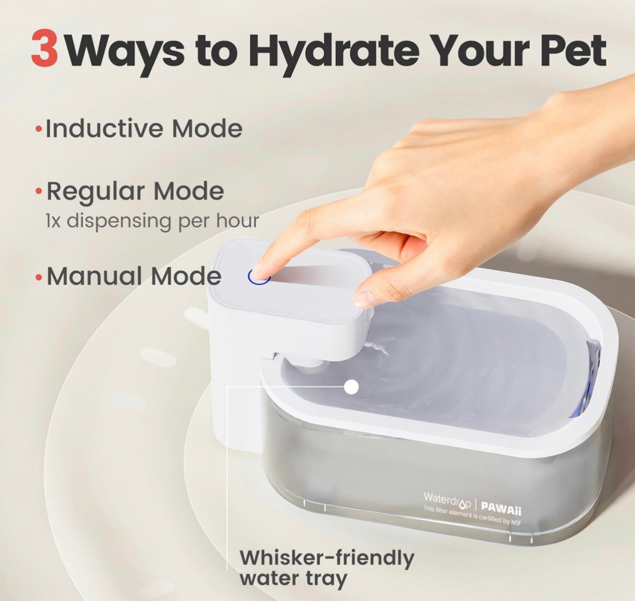 Wireless pet water fountain
