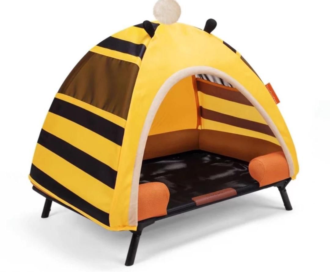 Pet elevated tent bed