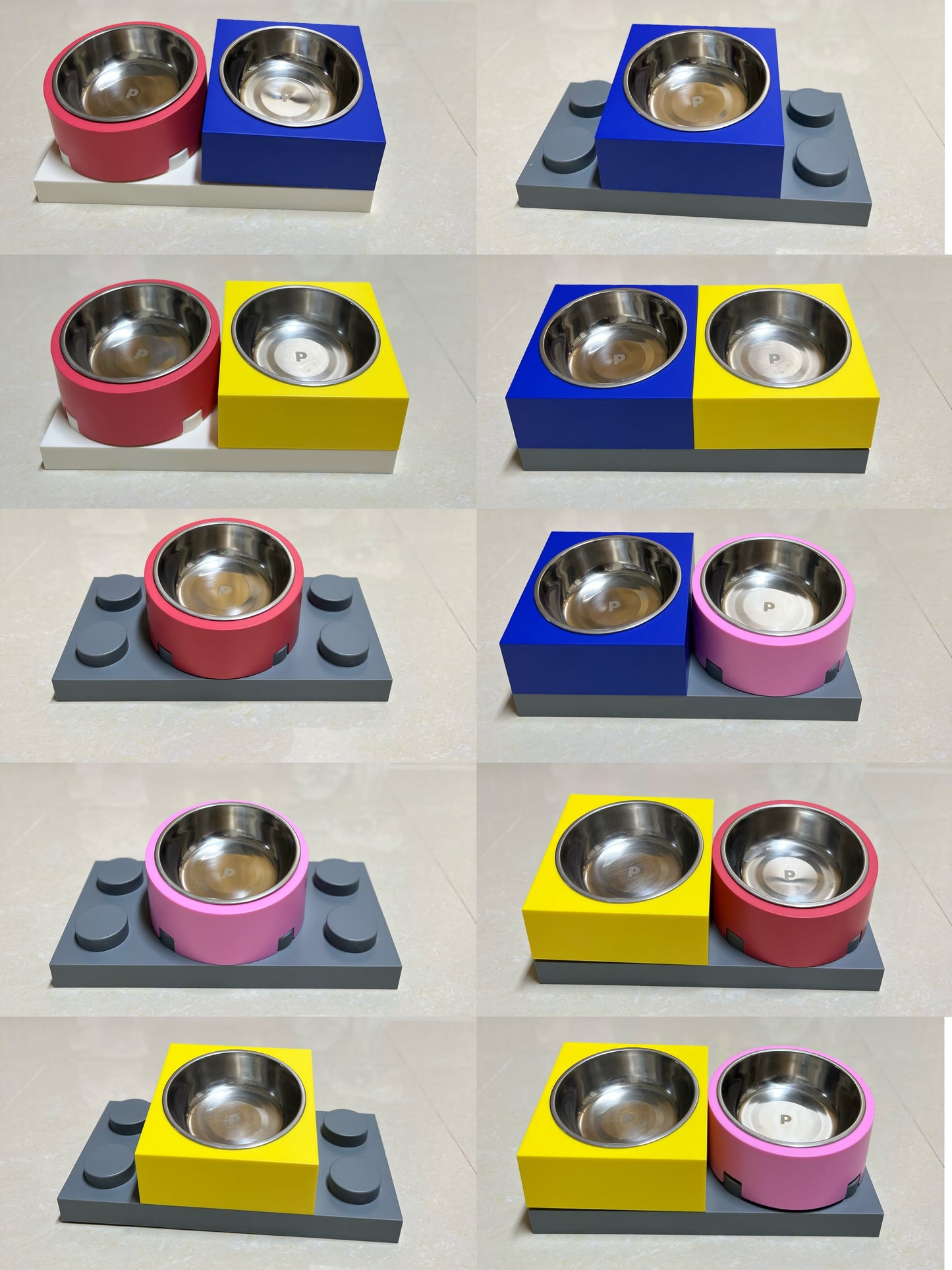 LEGO block pet bowl