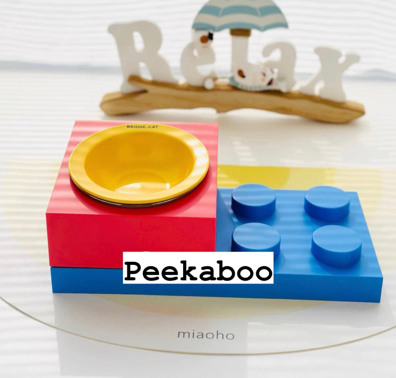 LEGO block pet bowl