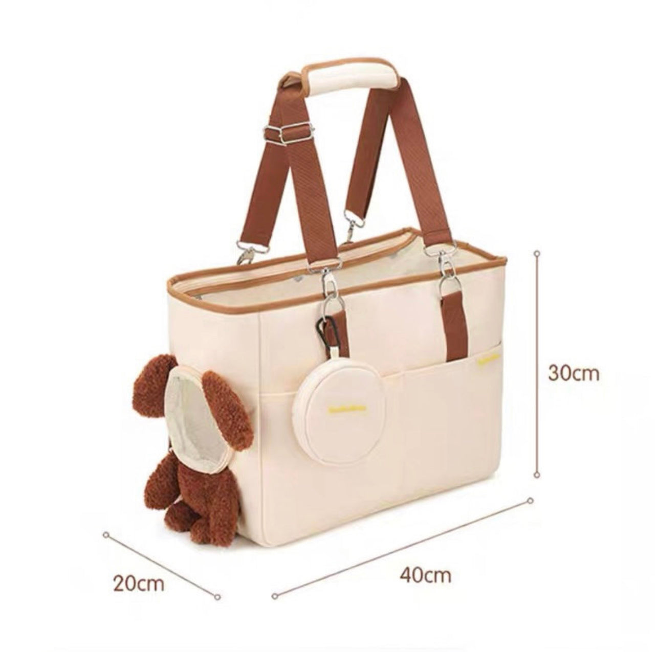 Cute bear head out pet bag