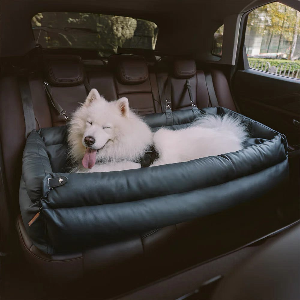 Pet car seat for back seat
