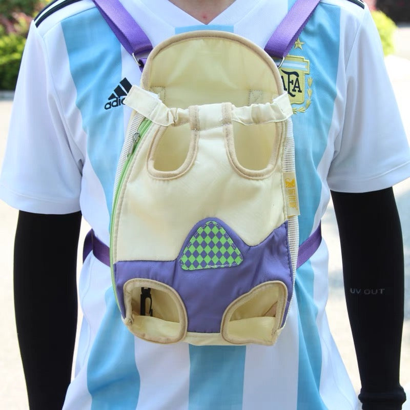 Colorful pet backpack carrier