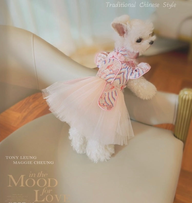 Pink Cheongsam Lace