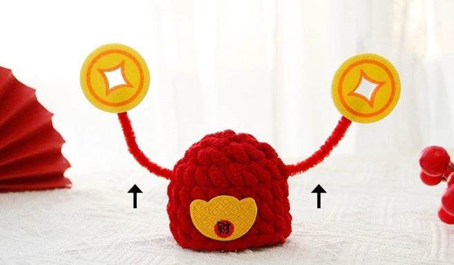 Pet knitted collar hat set