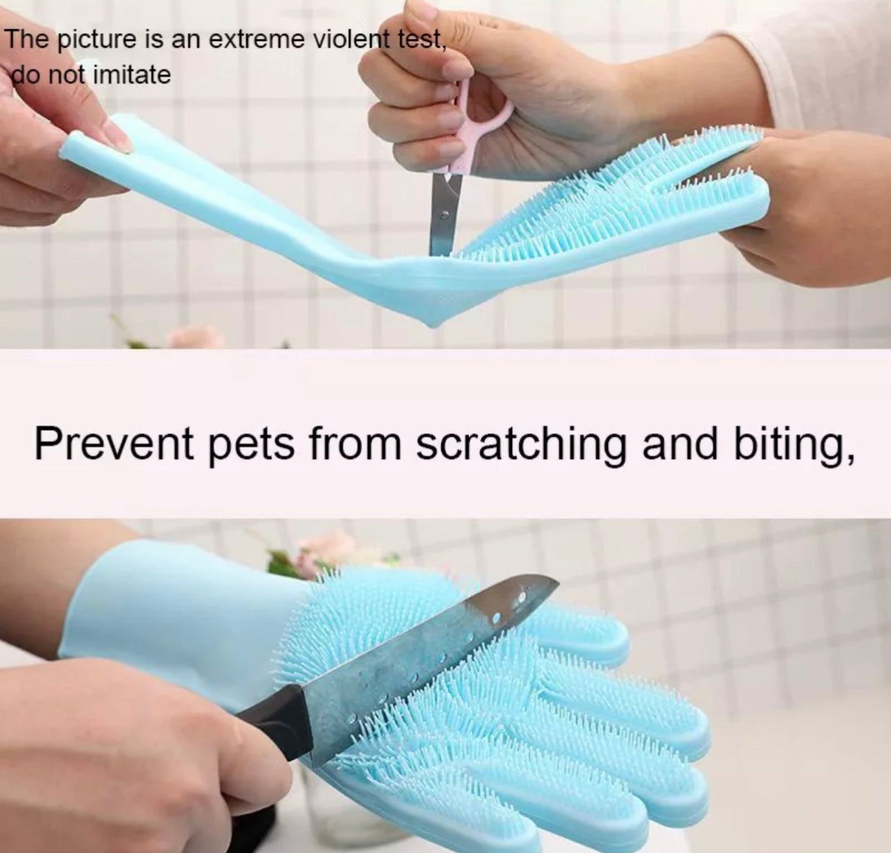 Pet bath gloves