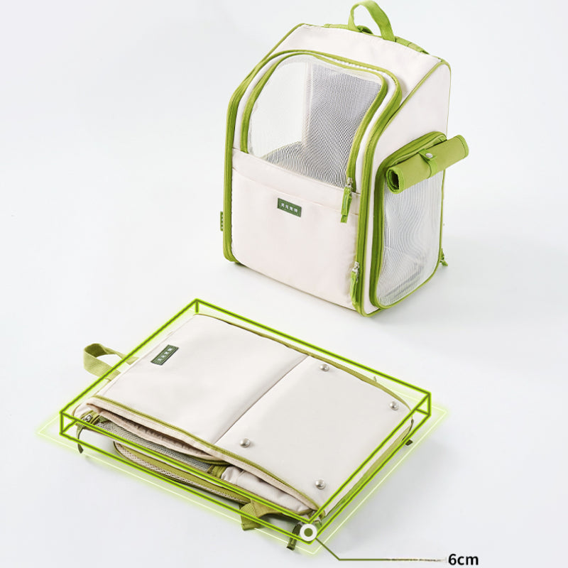 Expandable pet backpack