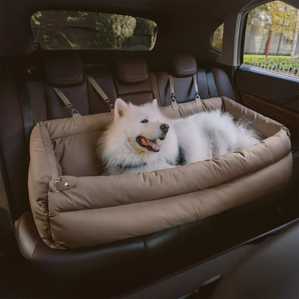 Pet car seat for back seat