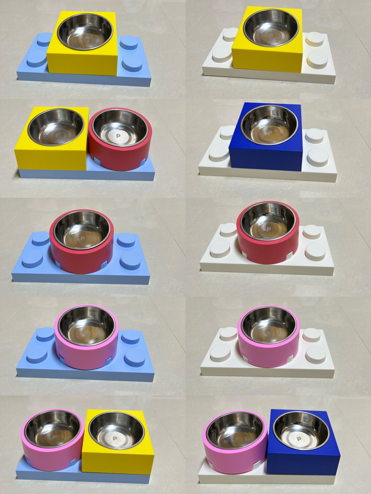 LEGO block pet bowl