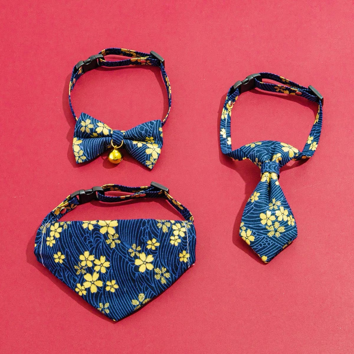 Floral Festive Pet Collar Set