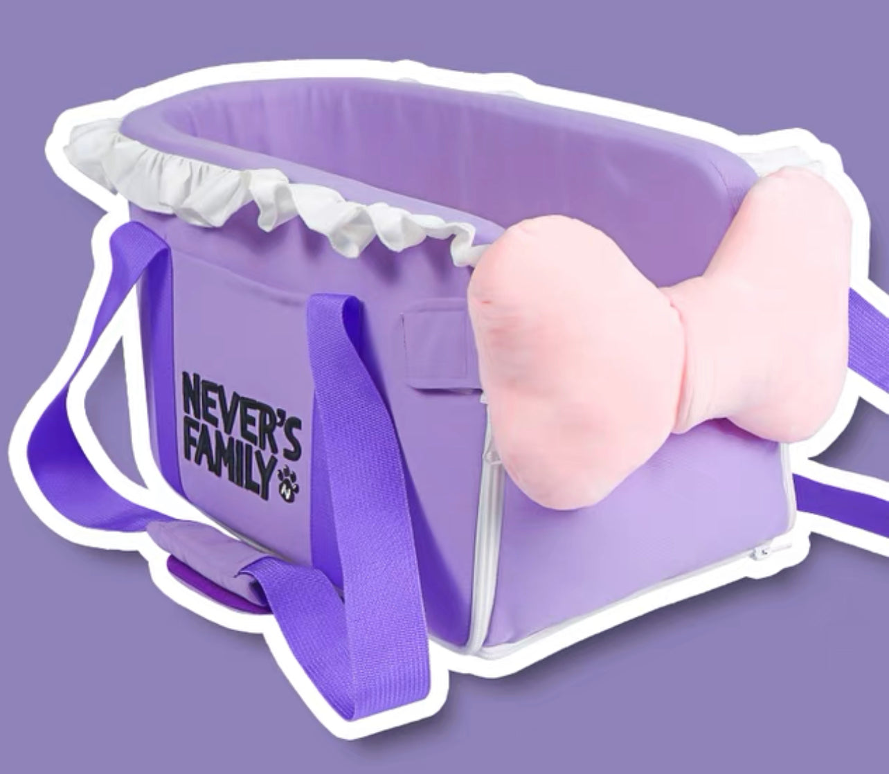 2 in 1 purple pet car booster and carrier