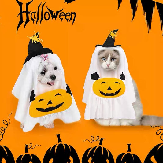 Pet ghost costume (swipe to see size chart)