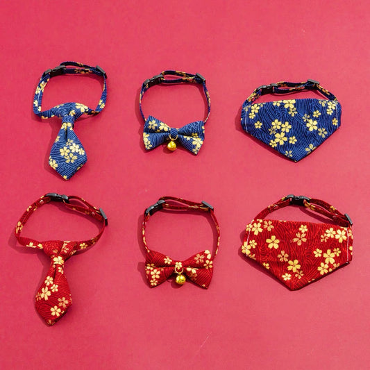 Floral Festive Pet Collar Set