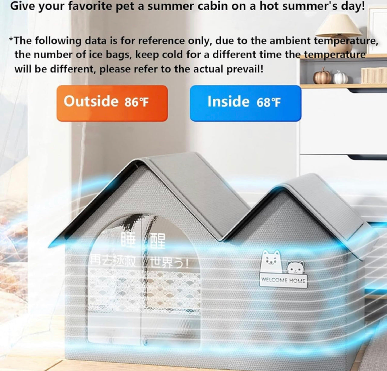 Pet cooling hut