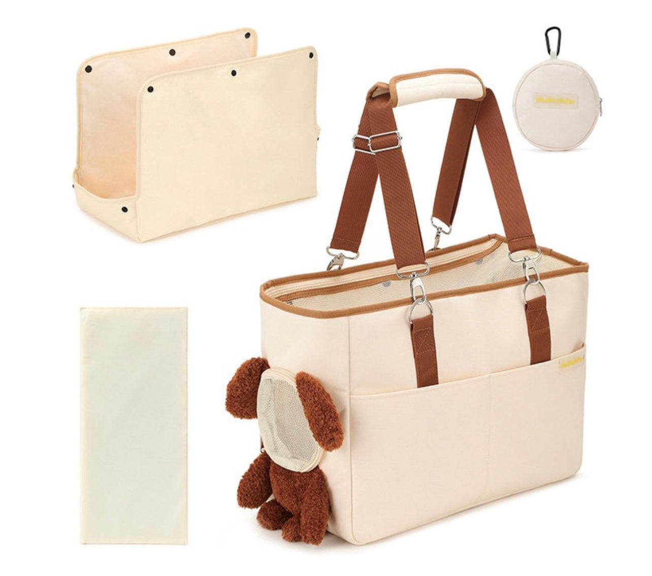 Cute bear head out pet bag