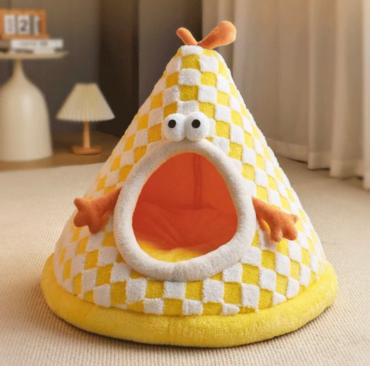 Colorful cone pet bed