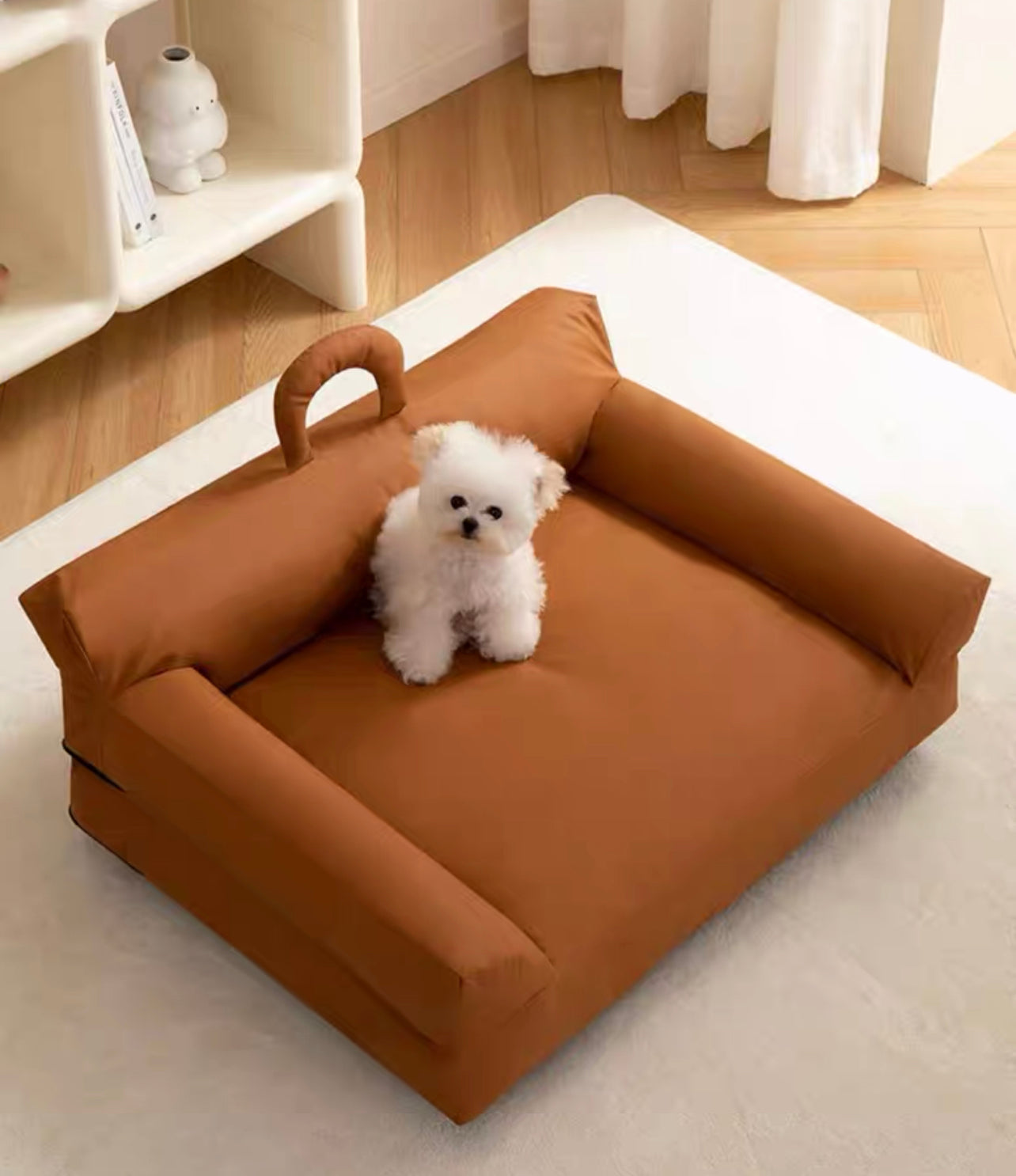 Pet PU leather fabric sofa bed