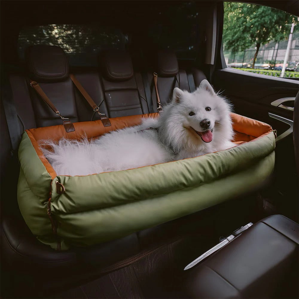 Pet car seat for back seat