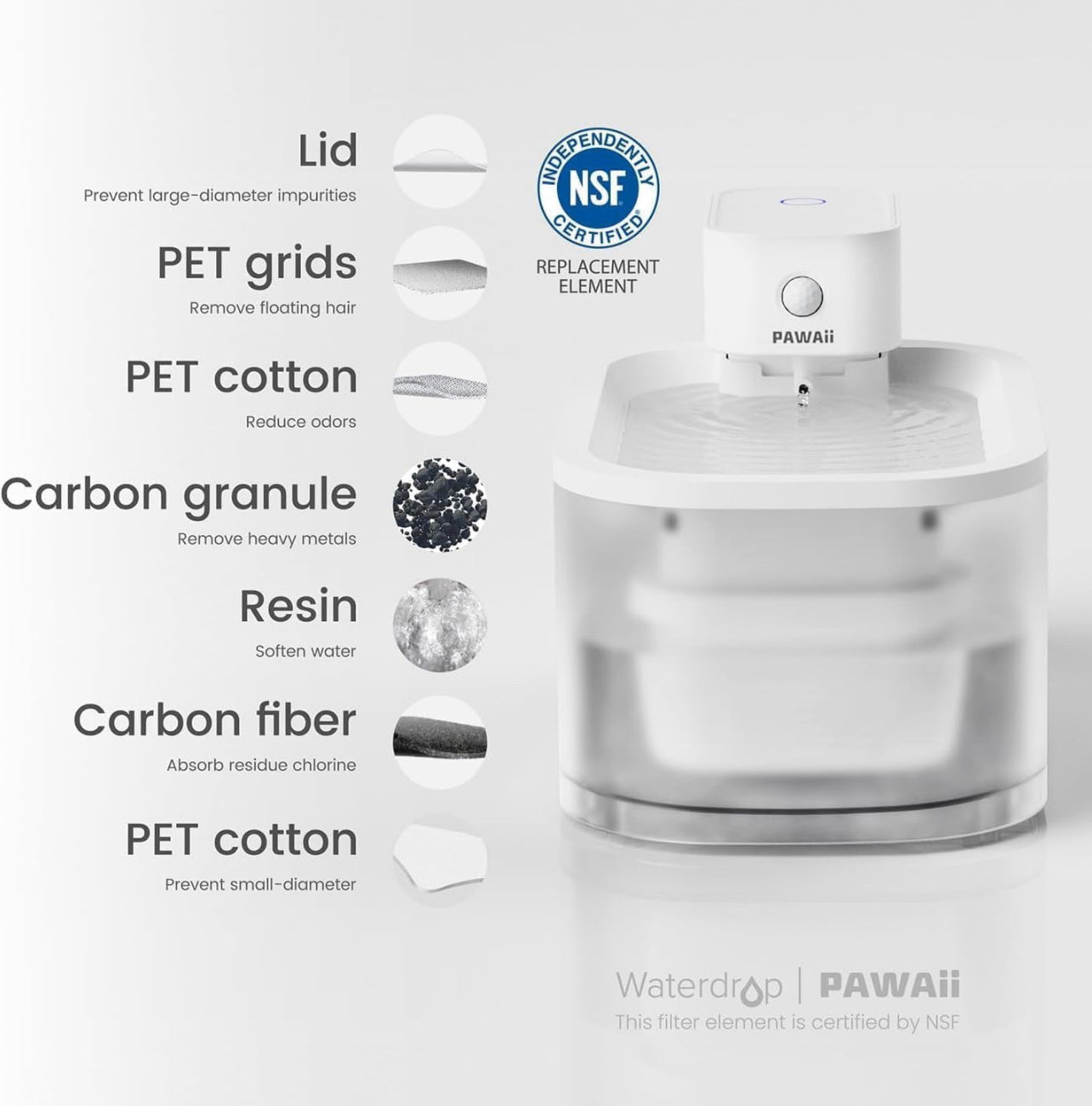 Wireless pet water fountain