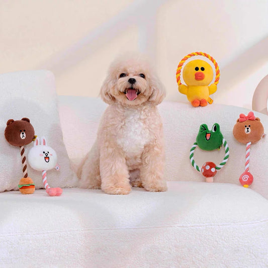 Cute line themed pet toy