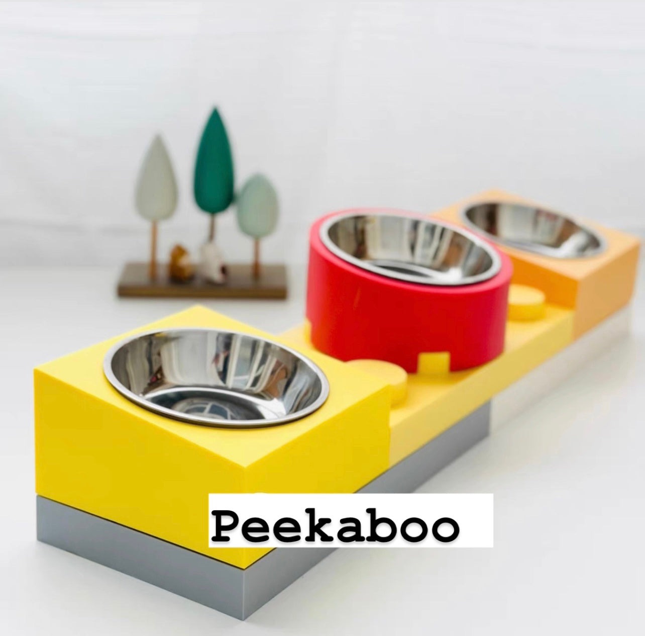 LEGO block pet bowl