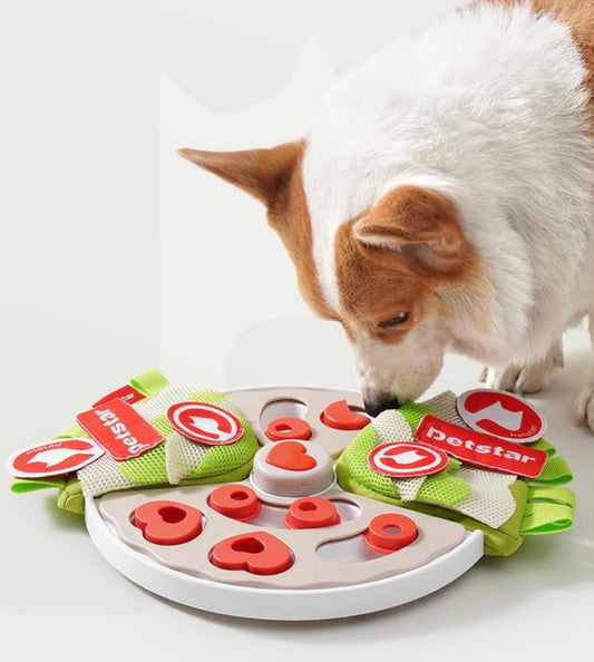 Pet pizza sniffing toy