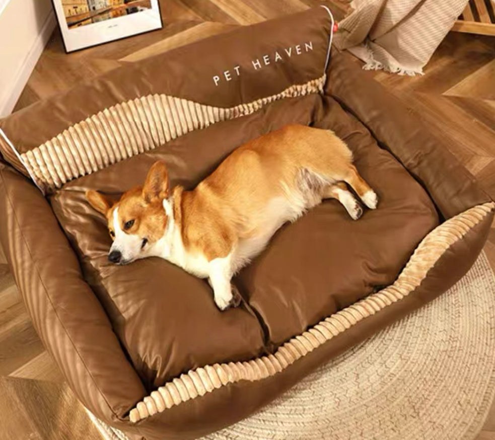 Brown jumbo pet bed