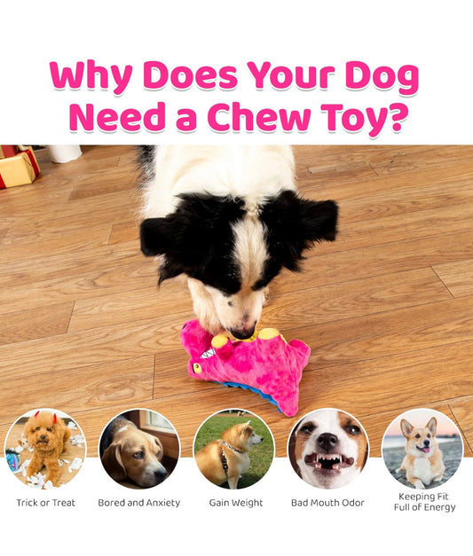 Pink Dino chewing toy
