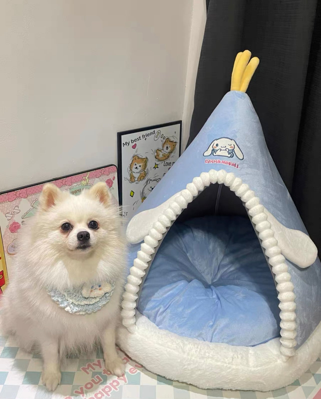 Cinnamoroll pet tent bed
