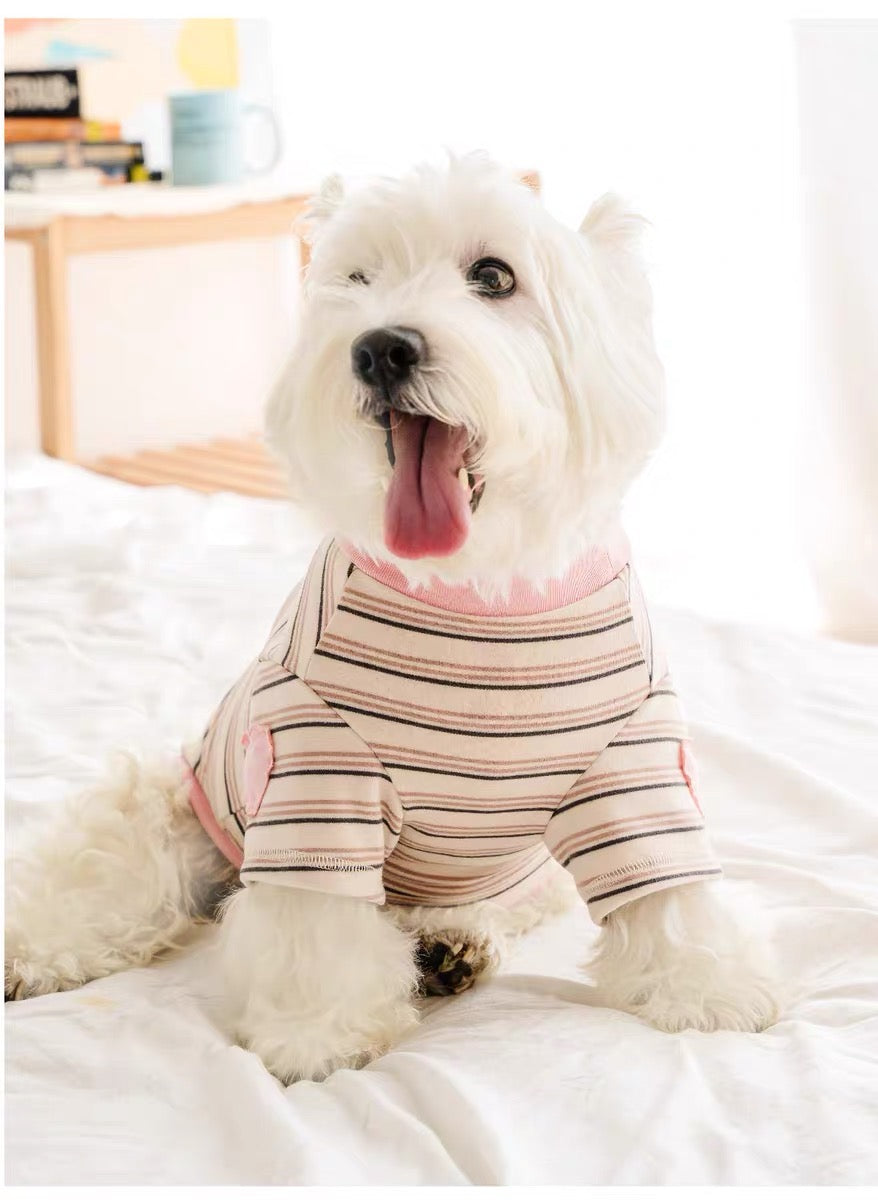 Striped pet clothes