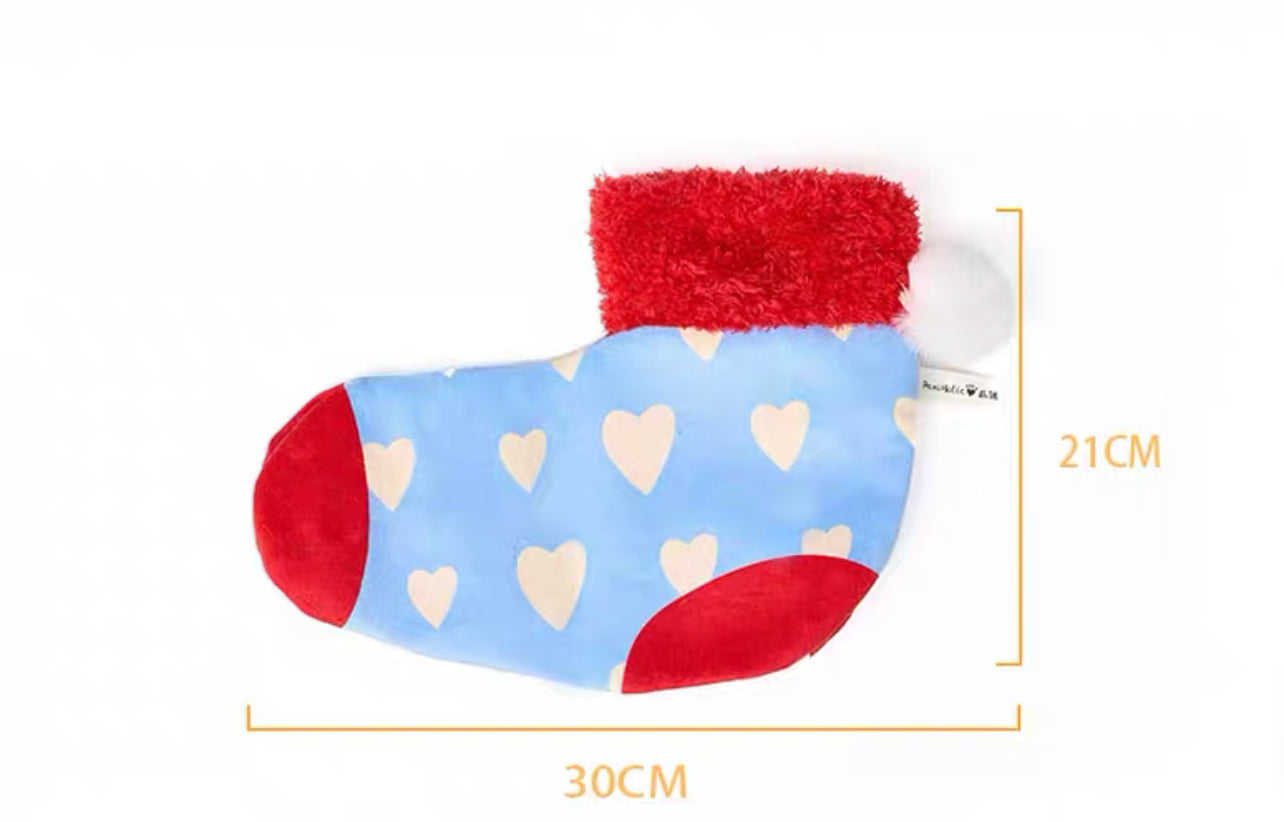 Sock shaped sniffing toy