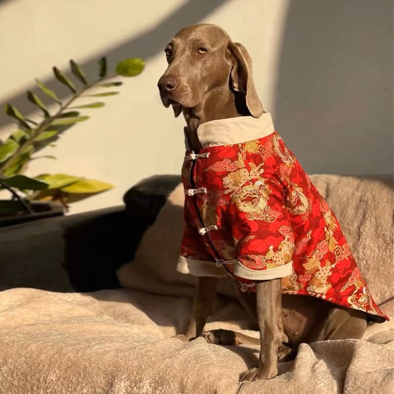 Red CNY clothes for large dog