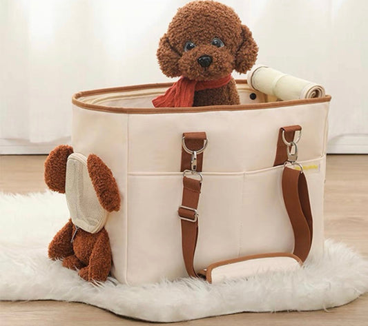 Cute bear head out pet bag