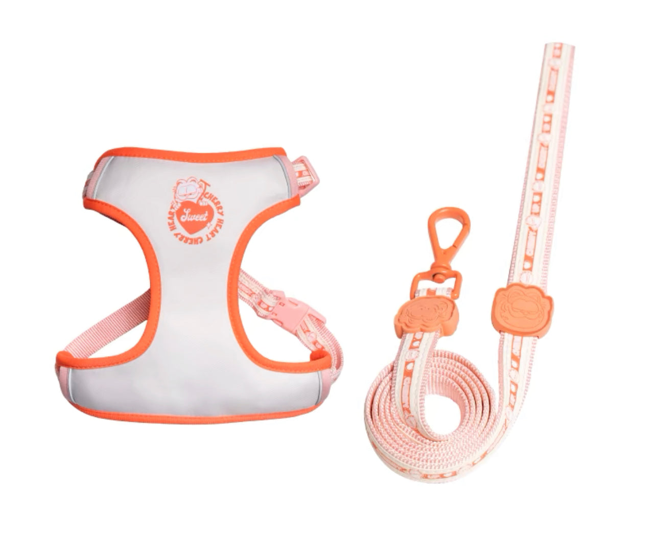 Garfield theme simple design pet harness & leash set