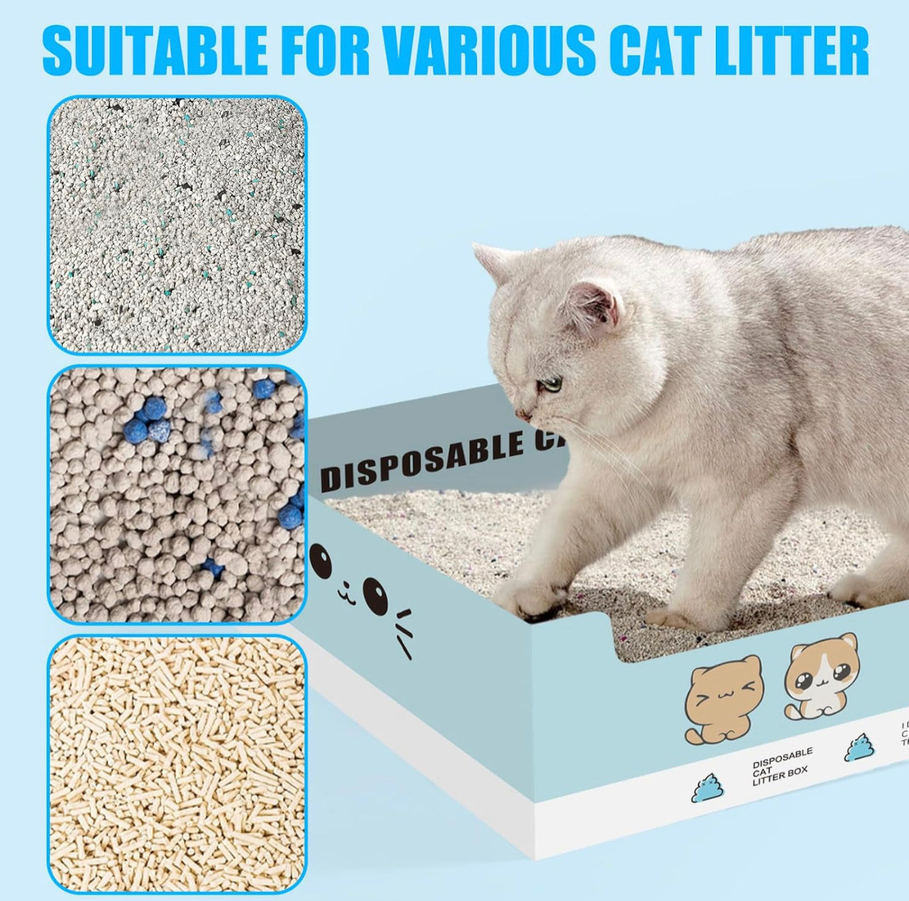 Disposable cat litter box