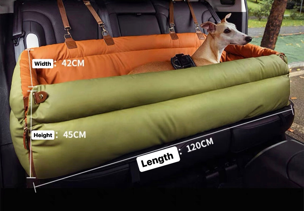 Pet car seat for back seat