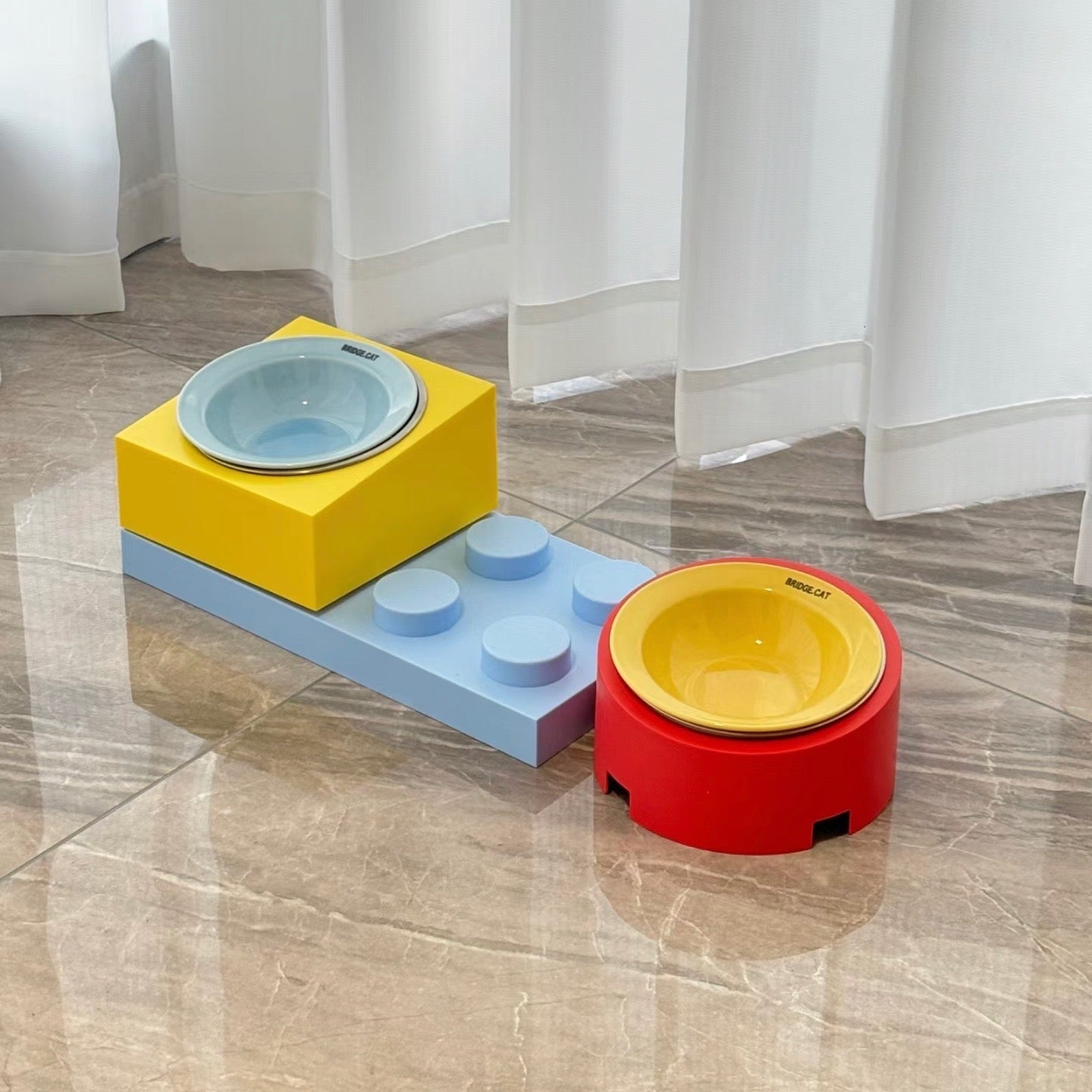 LEGO block pet bowl