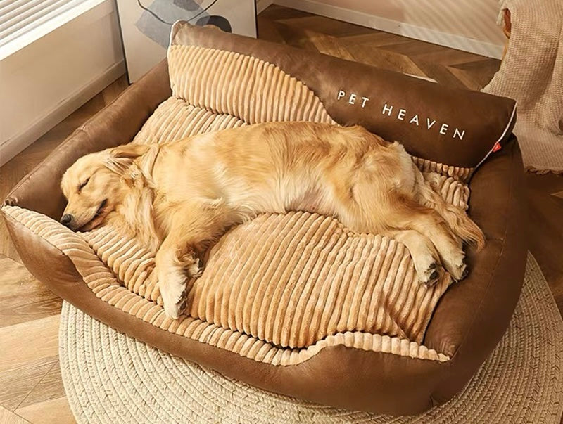 Brown jumbo pet bed