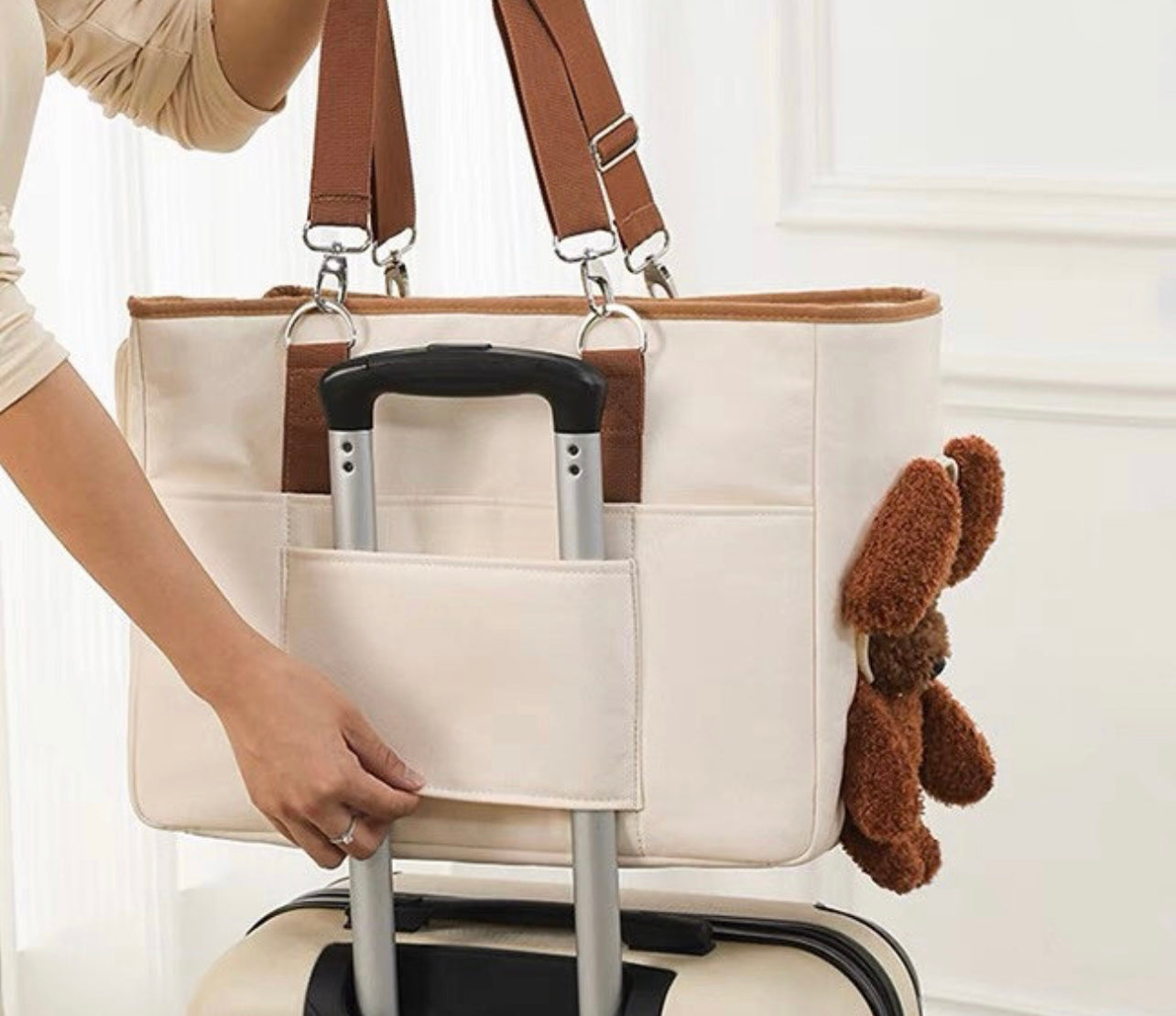 Cute bear head out pet bag